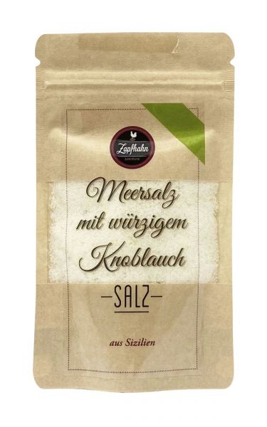 Meersalz mit würzigem Knoblauch aus Sizilien