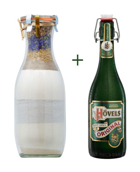 Hövels-Bier-Brot, Grillbrot, mit Hövels Bier als Geschenk